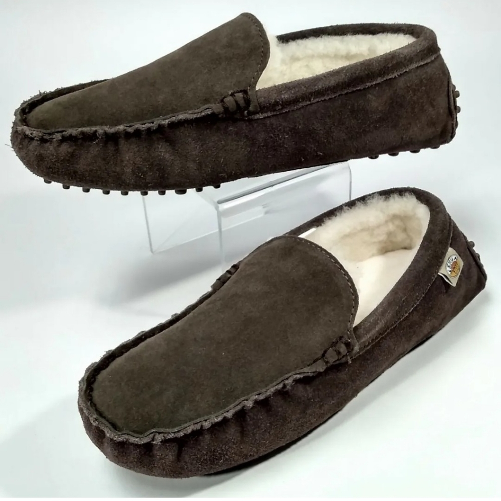 EMU AUSTRALIA Sheepskin Slipper Moccasin Brown 9